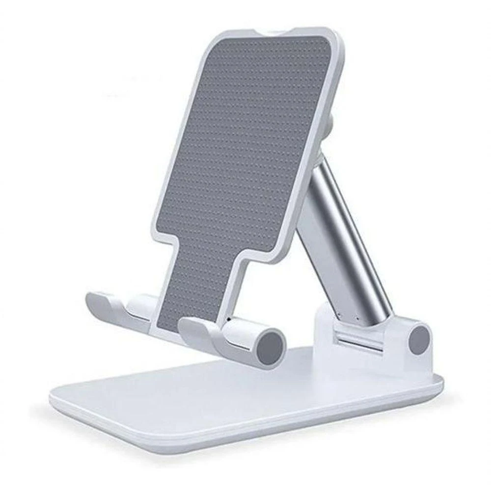 Suporte De Celular Mesa Escritório Portatil Branco