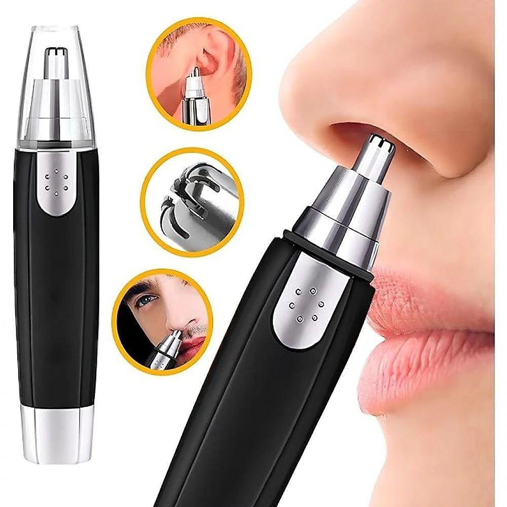 Aparador de Pelos para Nariz Orelhas e Sombrancelha Linha Premium Design Ergonômico Portátil Preto