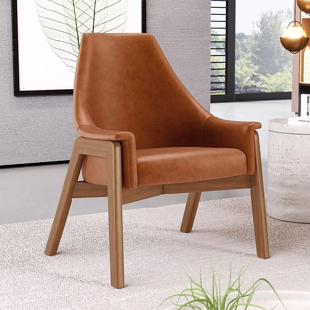 Kit 02 Poltronas Decorativa Sakura L02 Couríssimo Camel