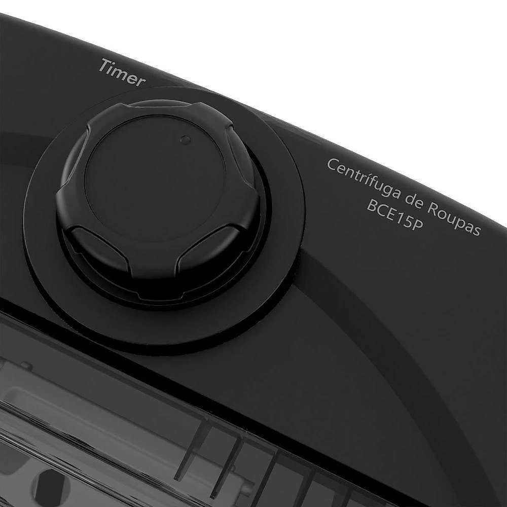 Centrífuga Portátil Britânia BCE15P 15kg Cesto Extragrande Preto  com Desligamento Automático 110V