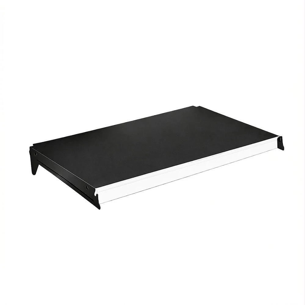 Bandeja Prateleira 40x73 Para Gôndolas New Plus Preta Com Porta Etiquetas Branco - Sa Gôndolas
