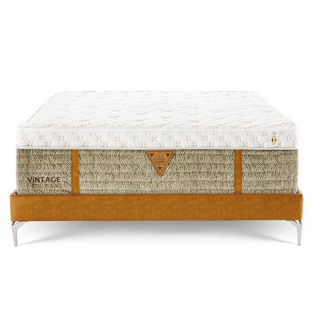 Colchão Vintage Duo Pocket - Látex E Molas Duplas Medida Solteiro 88x188cm Opcionais Box E Kit Zen