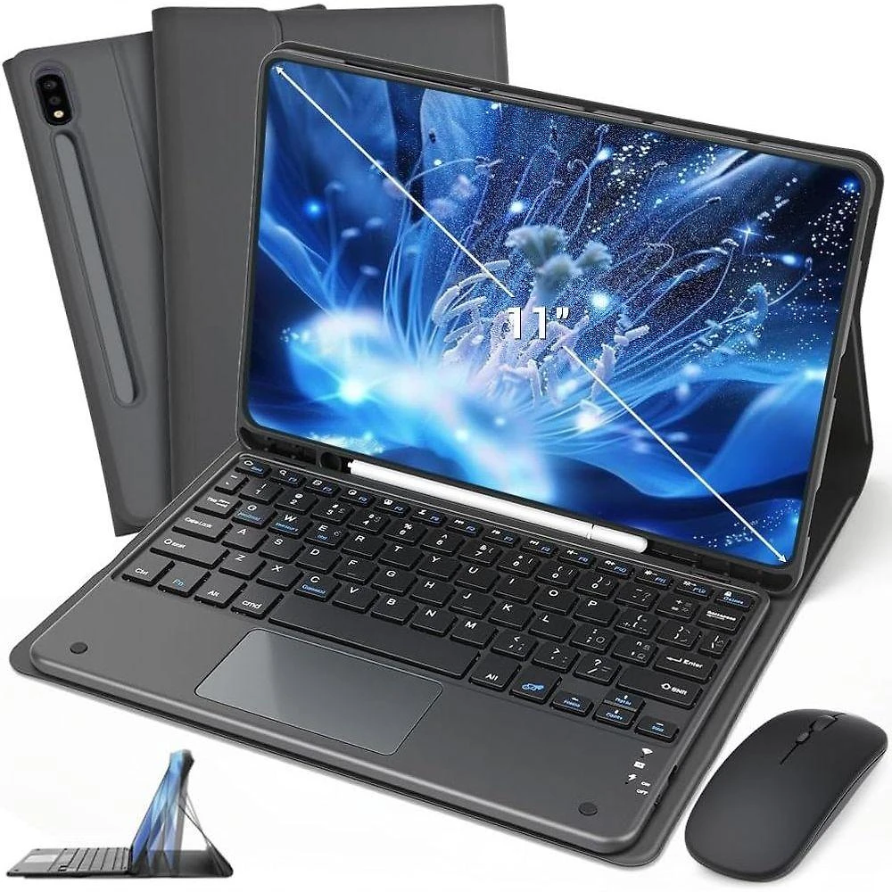 Capa com Teclado Bluetooth e Mouse para Tablet 462 PU Worldwide