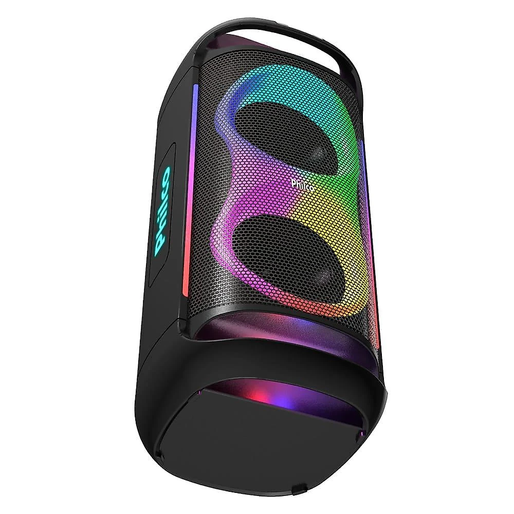 Caixa de som amplificada philco pcx6702 com bluetooth, ex bass, iluminação led e até 12h de bateria - 800w