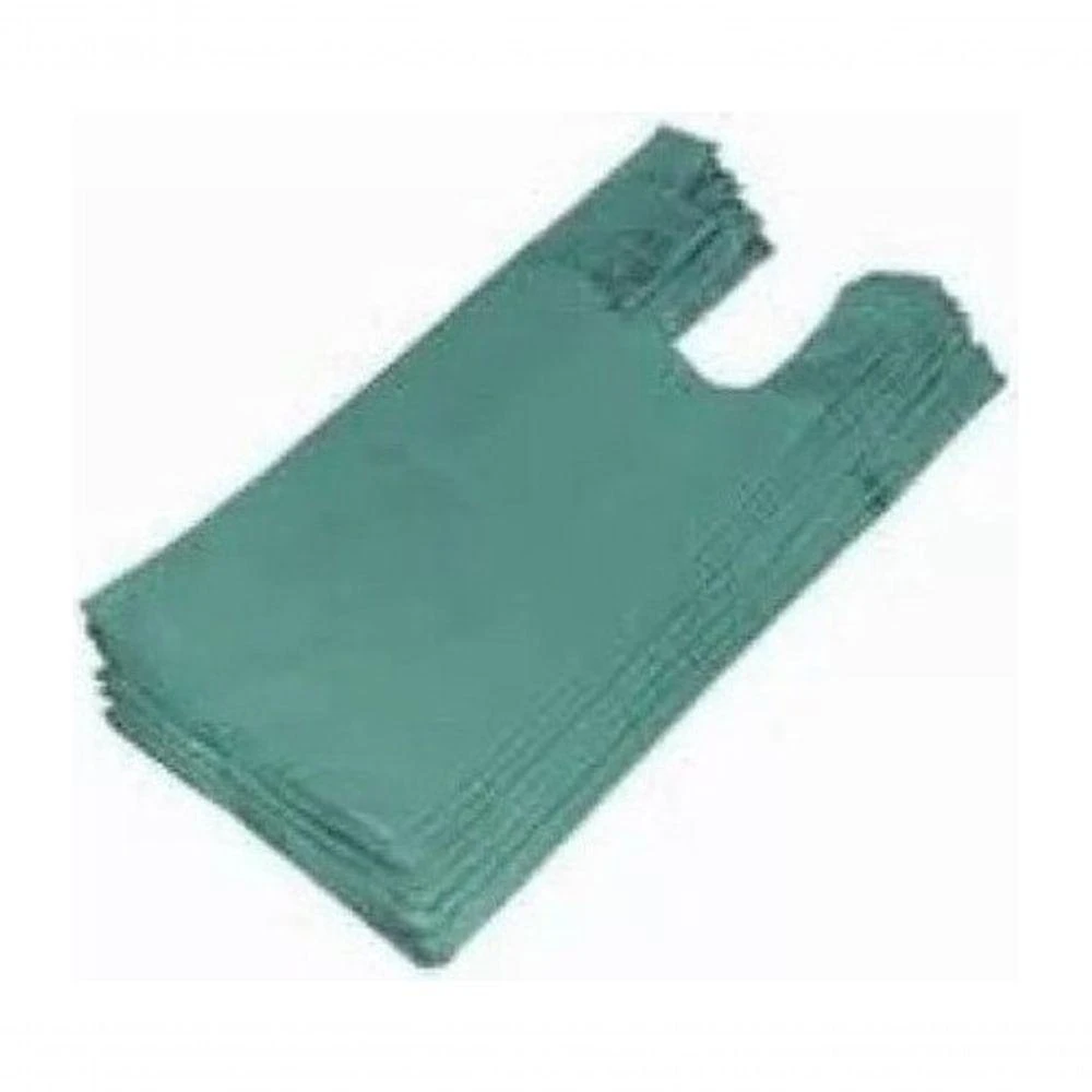 Sacola Plástica Reciclada Reforçada 10kg 60x80 Kit Uso Comercial Azul e Verde Higipack