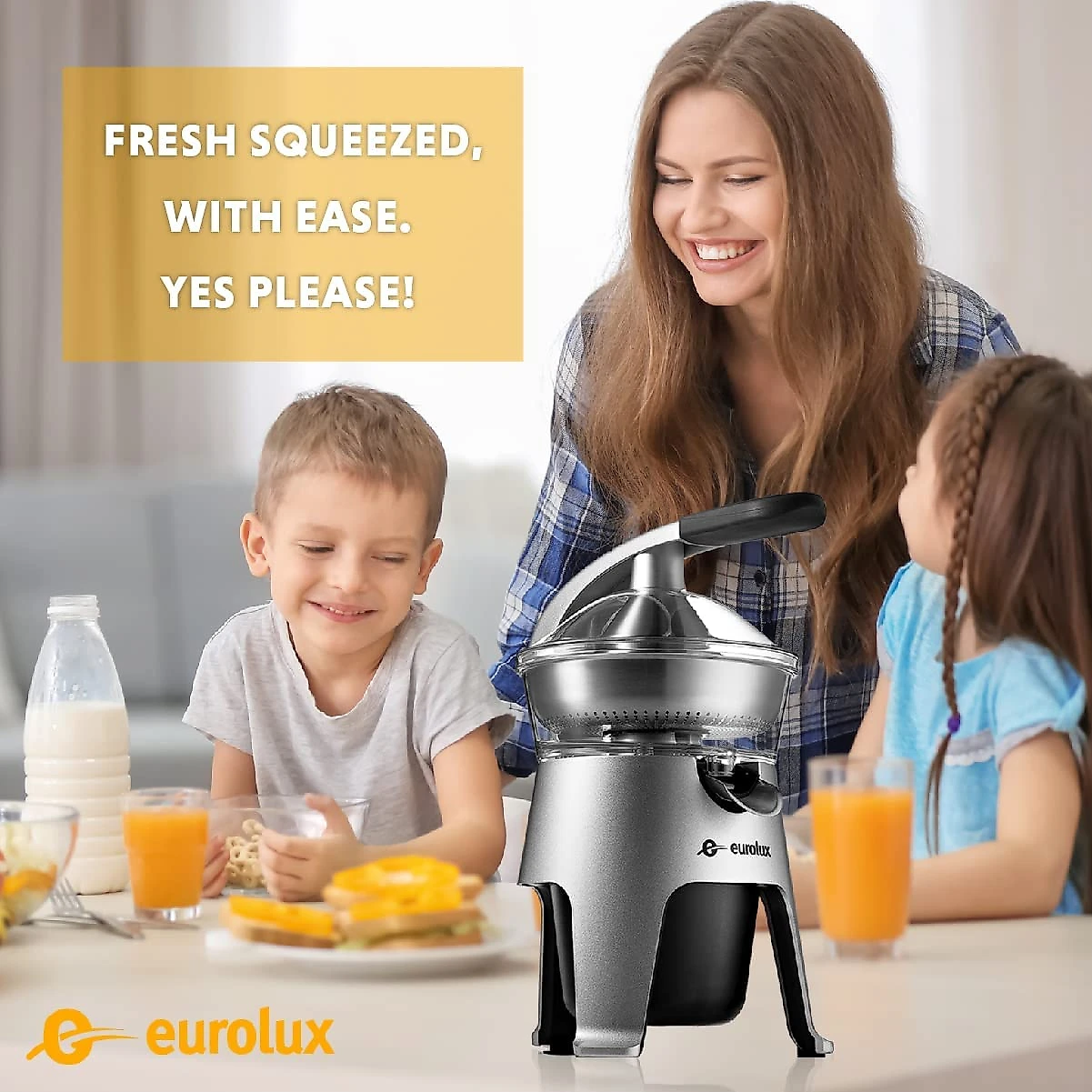 Eurolux Espremedor Elétrico em Aço Inoxidável 300W110V Cinza