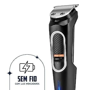 Aparador de Pelos Britânia BAP21P Multigroom 7 em 1 Sem Fio Preto - Bivolt