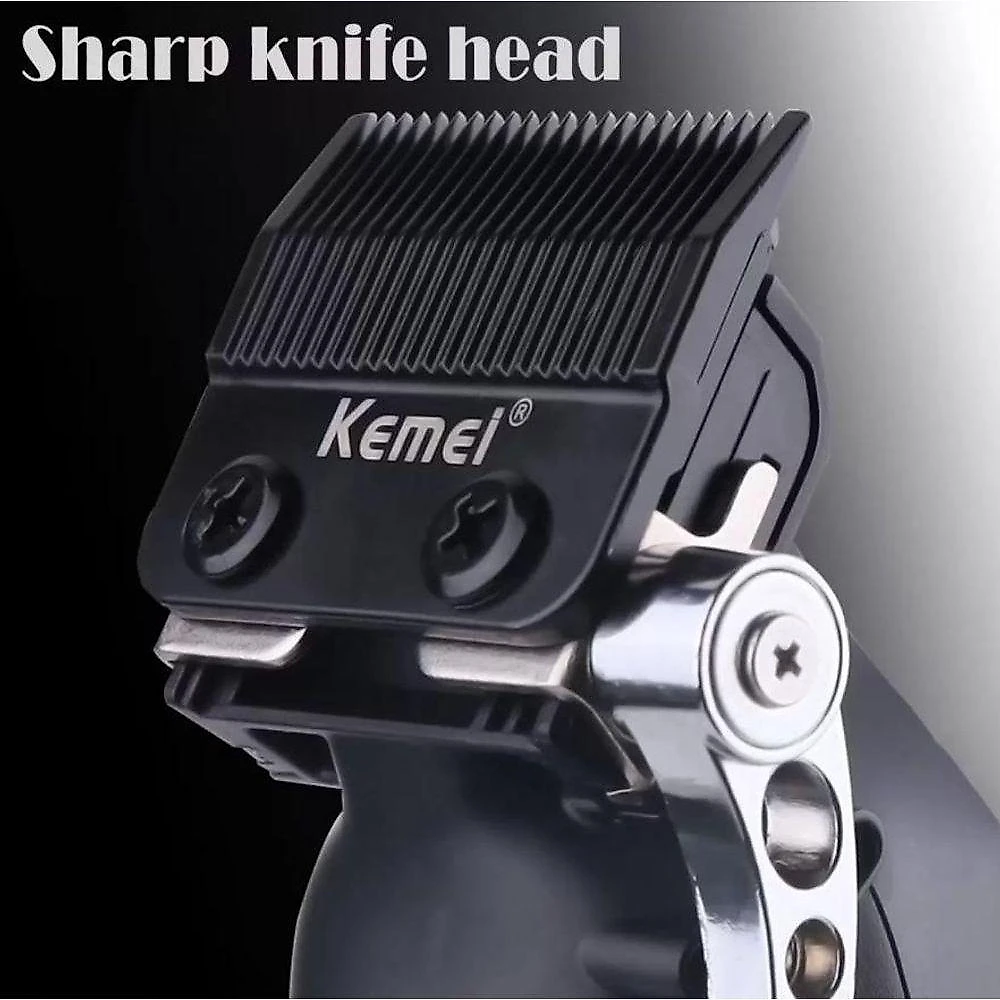 Cortador de Cabelo Kemei KM-2296 Lâmina Alto Desempenho sem Fio USB