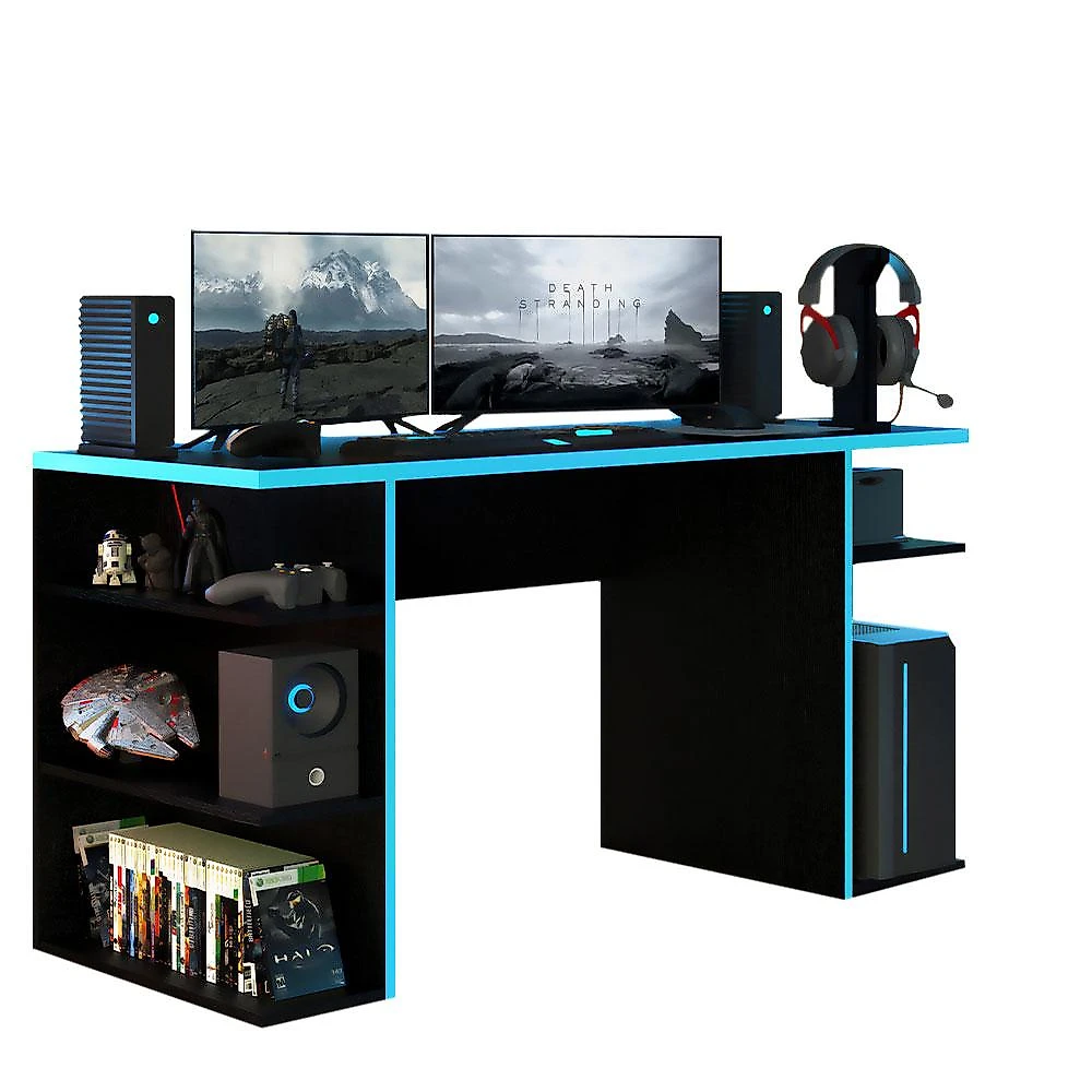 Miniatura Mesa Computador Gamer Madesa 9409 Preto/Azul