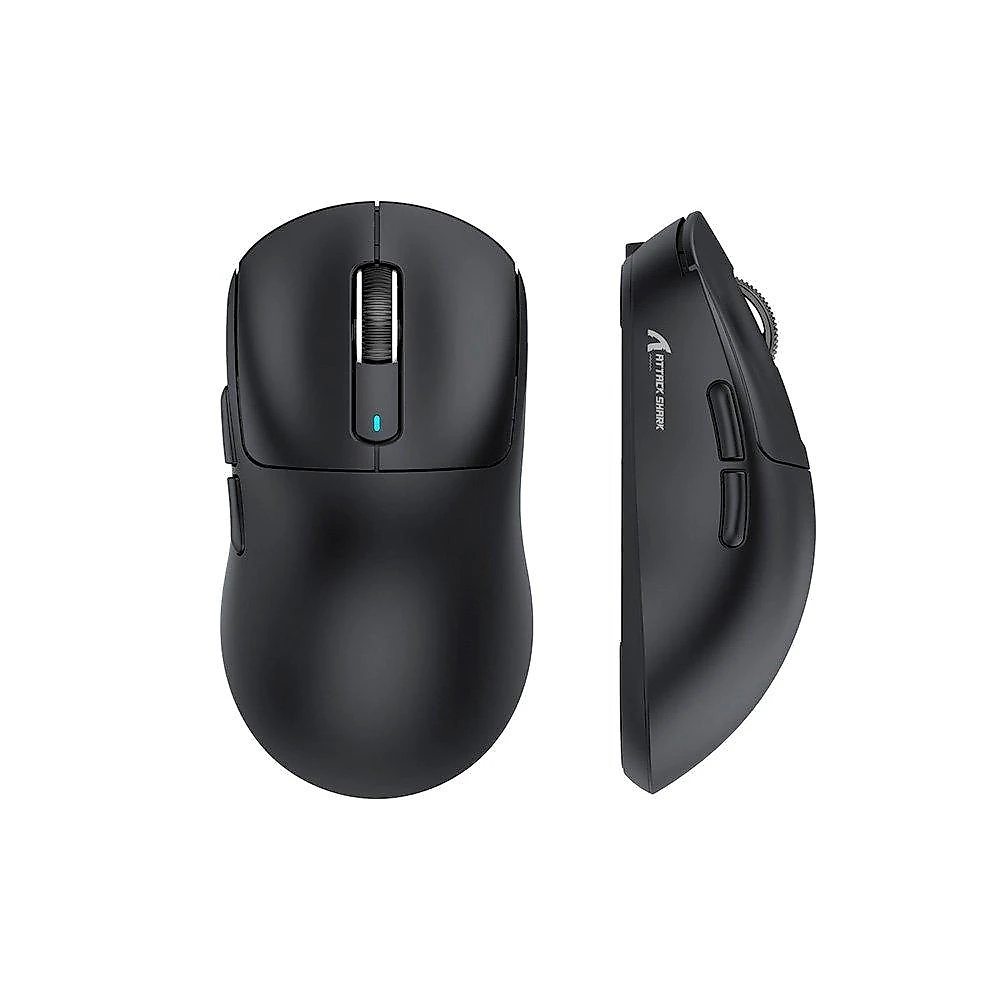 Mouse Gamer sem Fio Attack Shark X3 Tri-Mode, 26.000 DPI, Sensor Óptico PAW3395, 6 Botões Programáveis - Preto