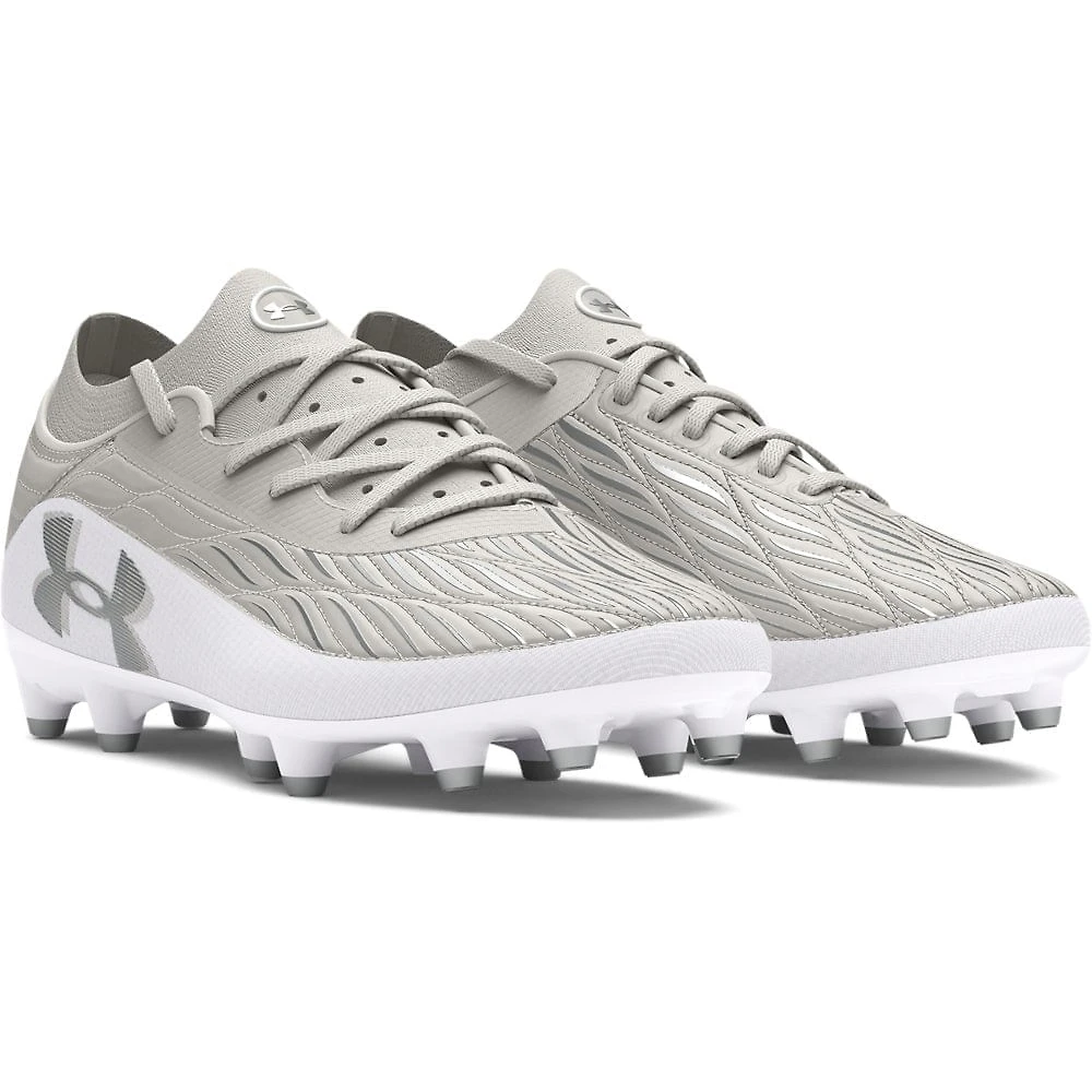 Miniatura Chuteira de Campo Masculina Under Armour Magnetico Pro 4 FG 34 Branco