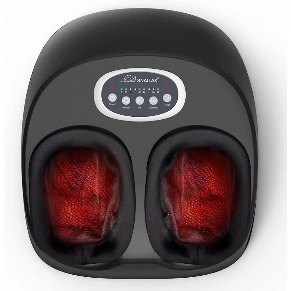 Massageador Elétrico para Pés com 3 Configurações, Bivolt, Snailax, Preto