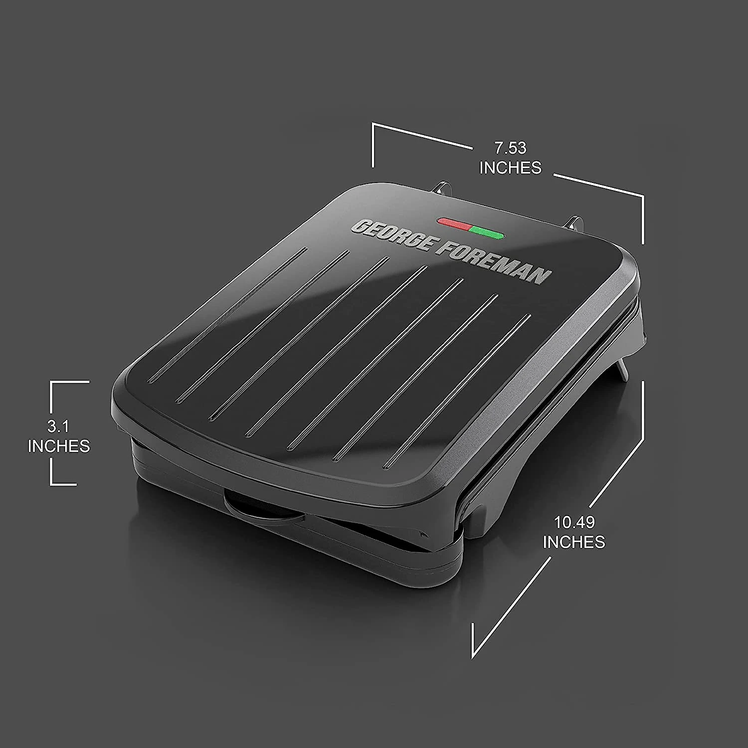 George Foreman GRS040B Churrasqueira Grill Elétrico serve até 2 Porções 110V Preto