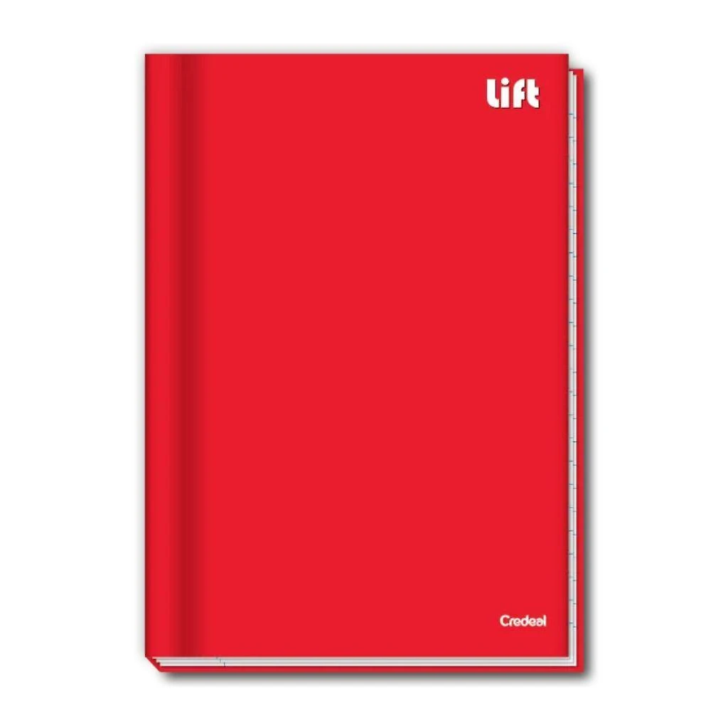 Caderno Brochura Universitário 1 Matéria 80 Folhas Lift Credeal Vermelho