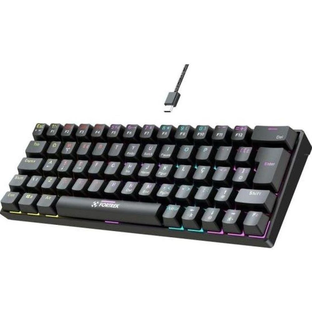 Miniatura Teclado Gamer Mecânico Fortrek Gravity 65 Compact Switch