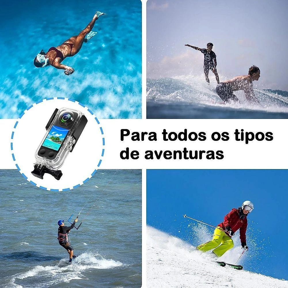 Caixa Estanque Waterproof Case 40m Para Câmeras Insta360 X3
