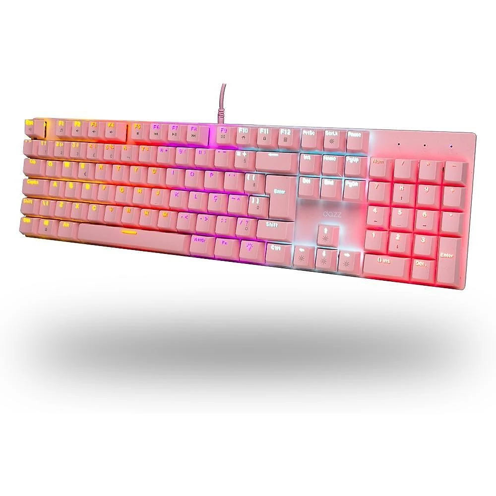 Teclado Mecânico Gamer Dazz Orion Essential Rgb Switch Yh Blue Abnt2 Rosa D62000132