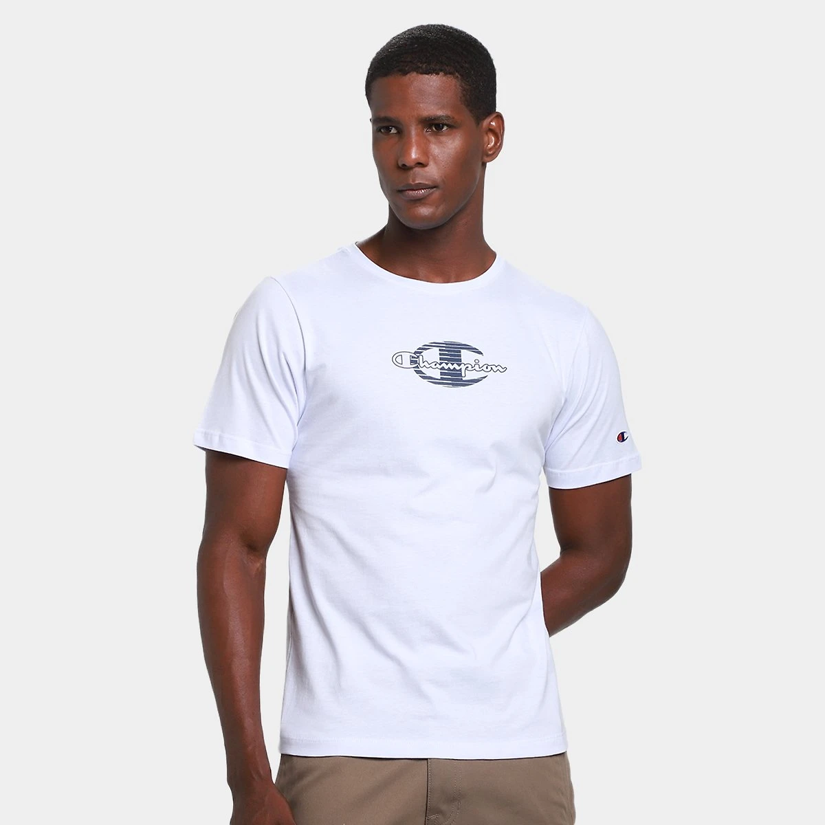 Camiseta Champion C Stripes Script Masculina