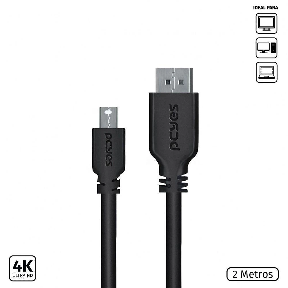 Cabo Mini Displayport Para Displayport 2m