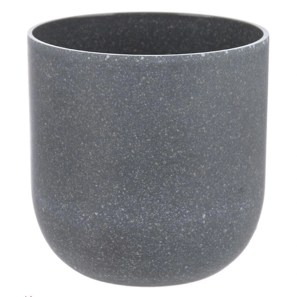 Vaso Redondo Decorativo Cinza 12,5X12,5 Cm - Du0027Rossi