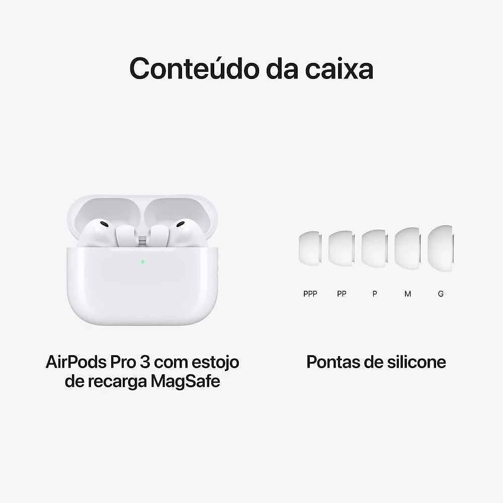 Fone de Ouvido AirPods Pro 3 Apple, Branco