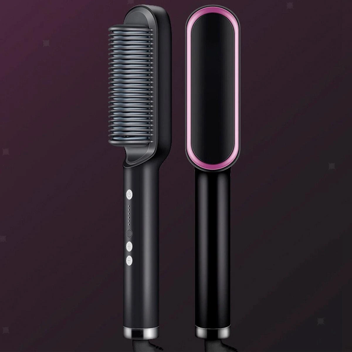 Miniatura Escova 3 Em 1 Chapinha Pente Modela Cabelo 110/220V Bivolt