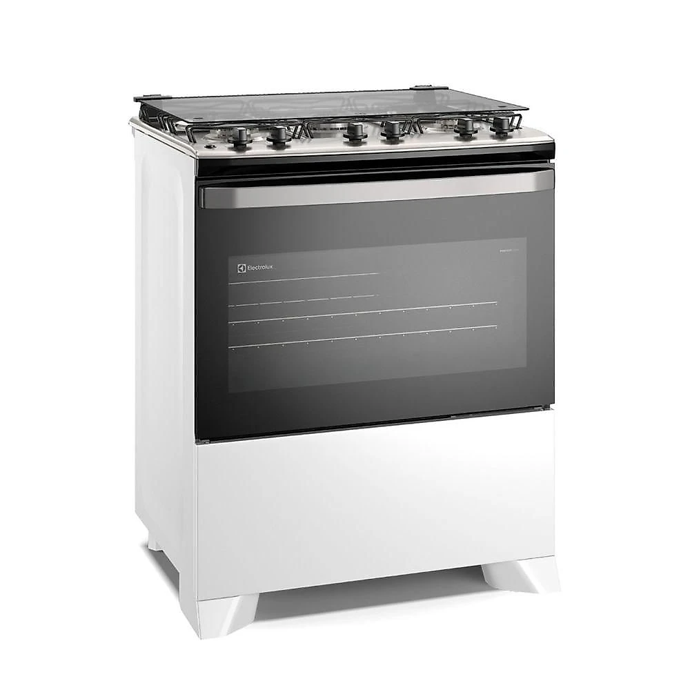 Fogão de Piso 5 Bocas a Gás Electrolux FE5IW Mesa Inox Branco Bivolt
