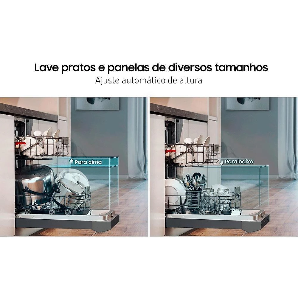 Lava-louças samsung dw50c6070fg/az 10 serviços com display de led 110v – black inox
