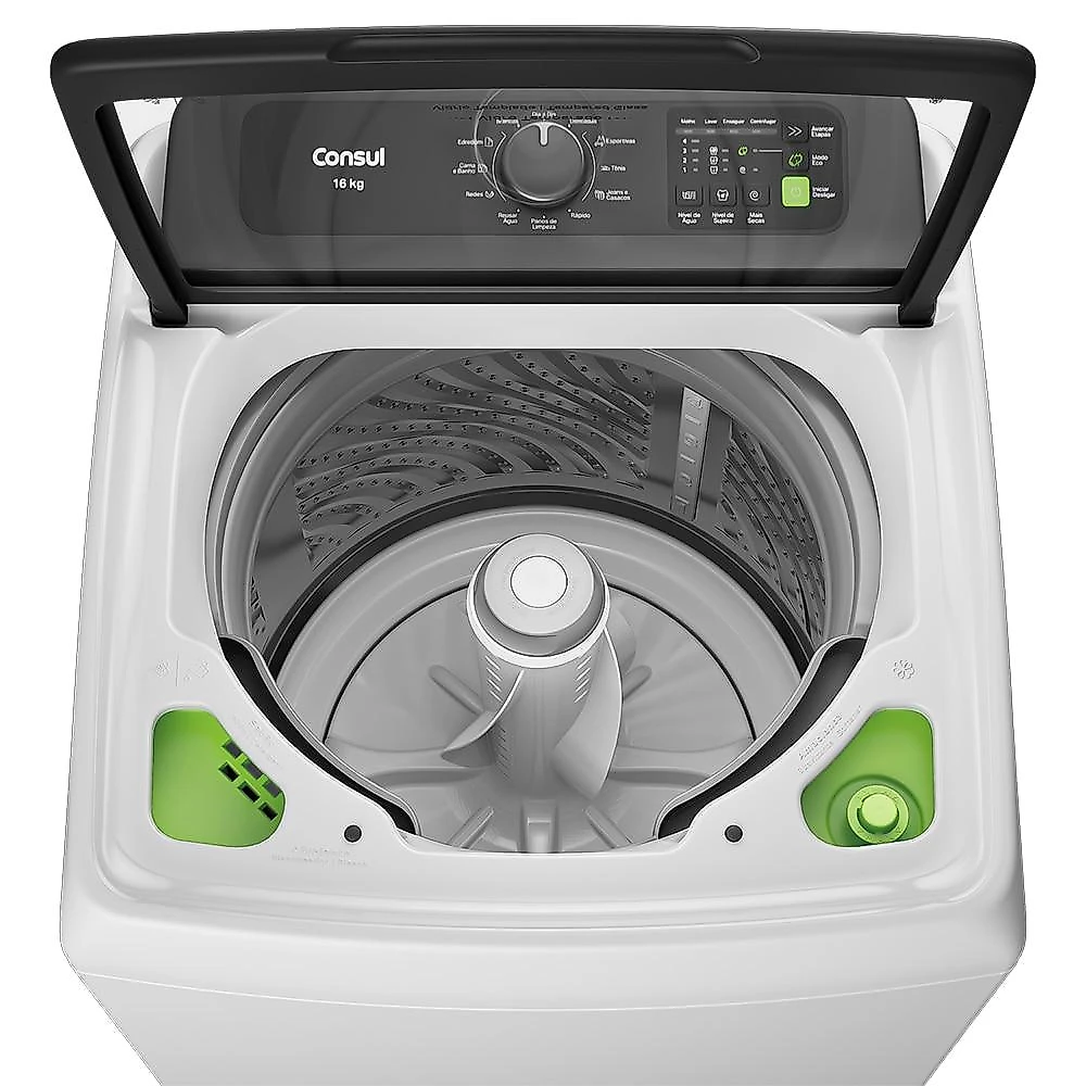 Máquina de Lavar Roupas Automática Consul 16 Kg CWN16AB, Branca - 110V 110 Volts