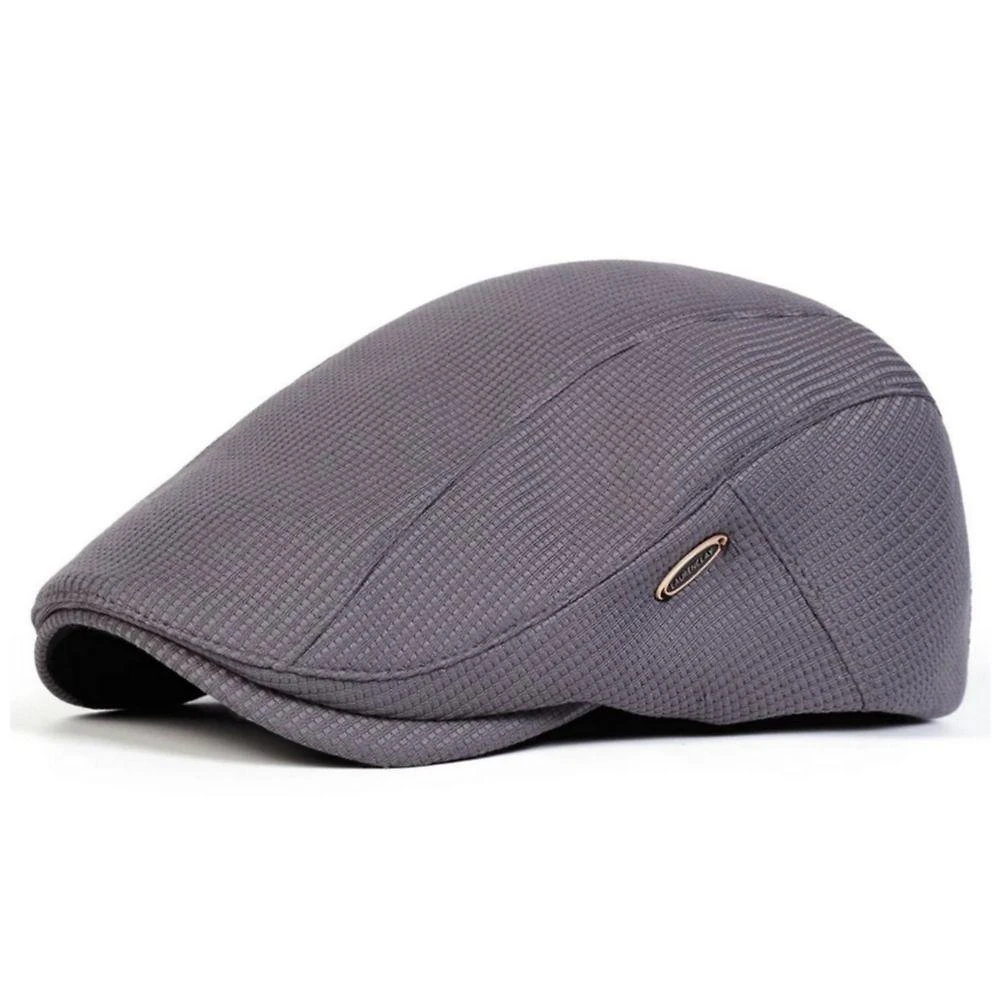 Boina Masculina Lisa Britânica Moda Primavera E Outono Casual Cinza