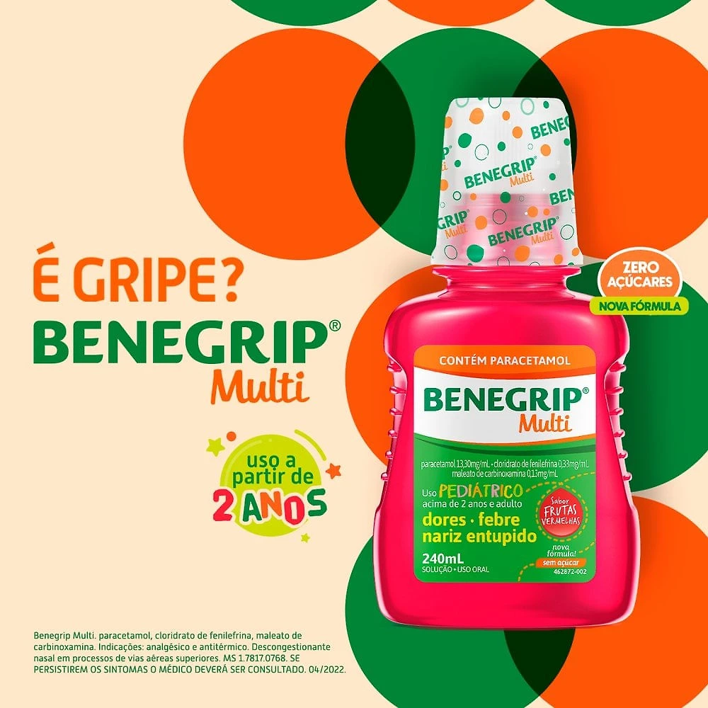 Miniatura Benegrip Multi Antigripal Líquido Infantil 240ml
