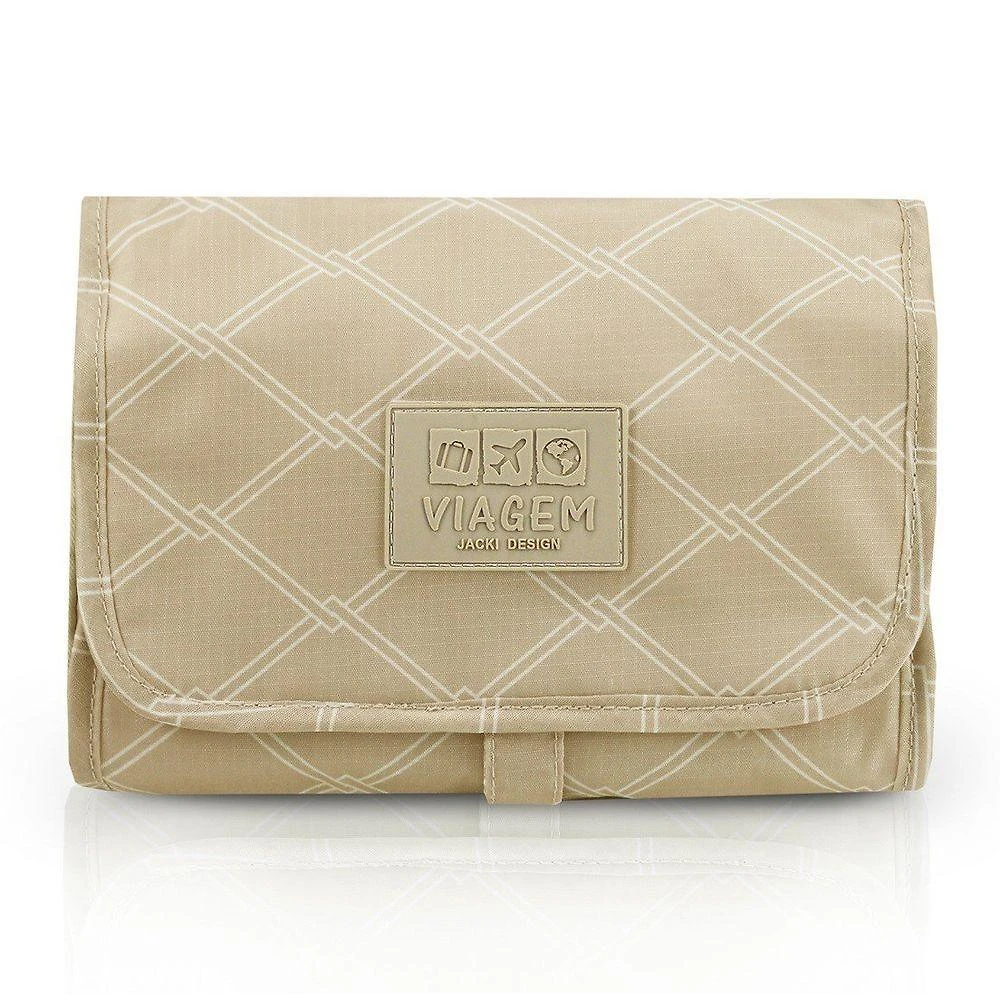 Necessaire 3 Em 1 Para Viagem Estampa Listrada Jacki Design Creme