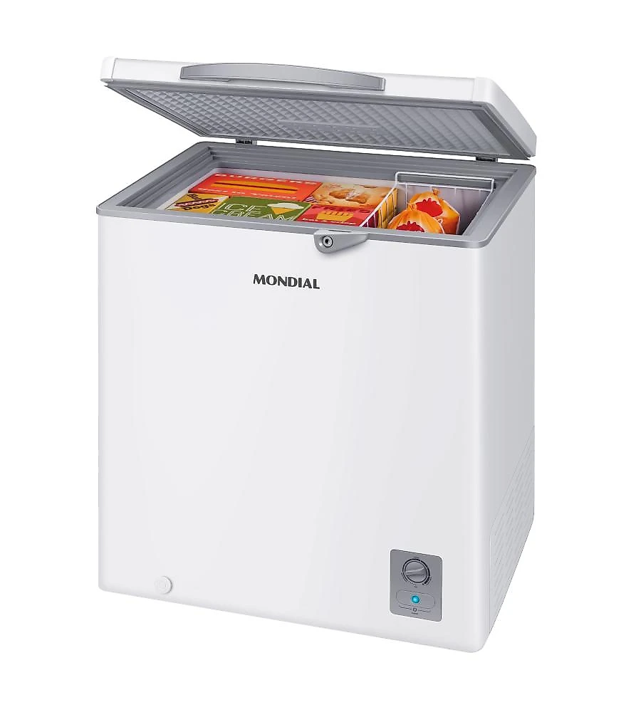 Freezer horizontal mondial fhz-01-w150 150 litros 2 em 1 função turbo controle de temperatura 110