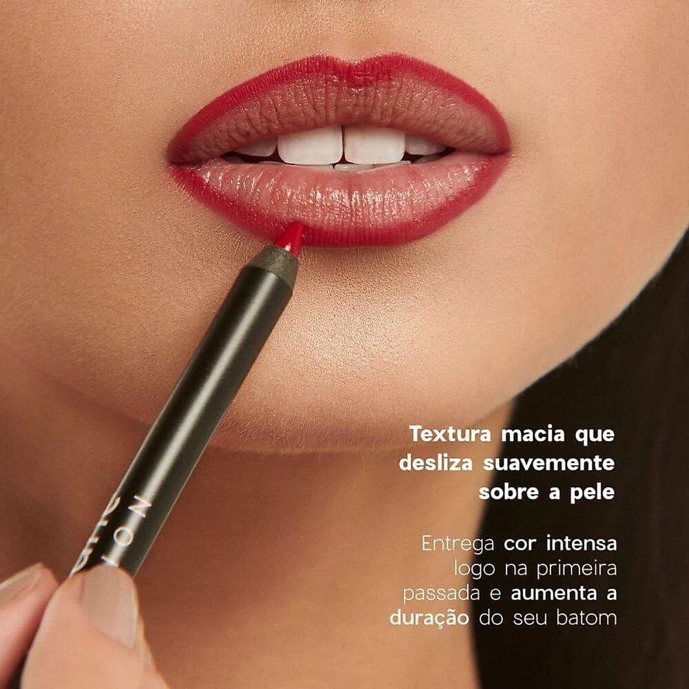 Lápis Labial Lip Liner Warm Red Edition para Definir Lábios com Textura Macia Vermelho Oceane