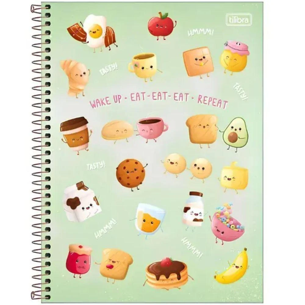 Caderno Espiral Capa Dura A4 Universitário 10 Matérias 160 Folhas Taste Tilibra Verde