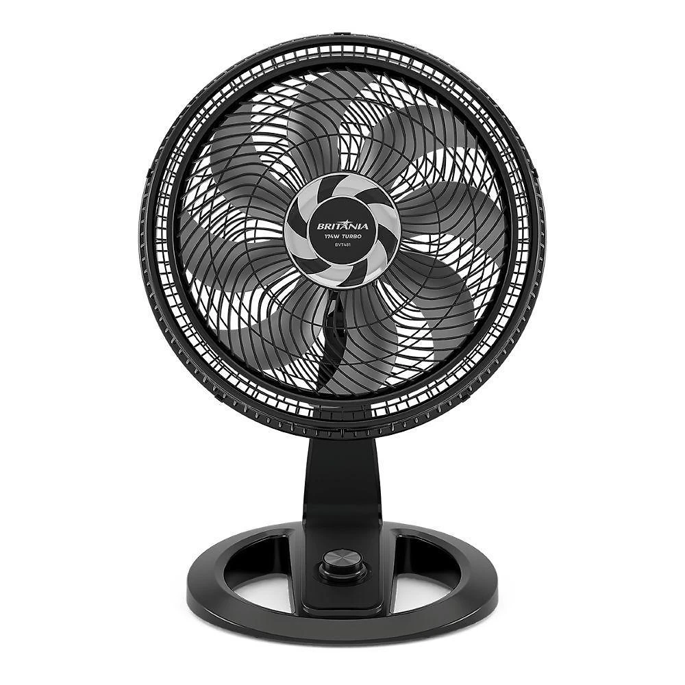 Ventilador de mesa britânia 174w 8 pás 3 velocidades preto maxx force bvt481 220v