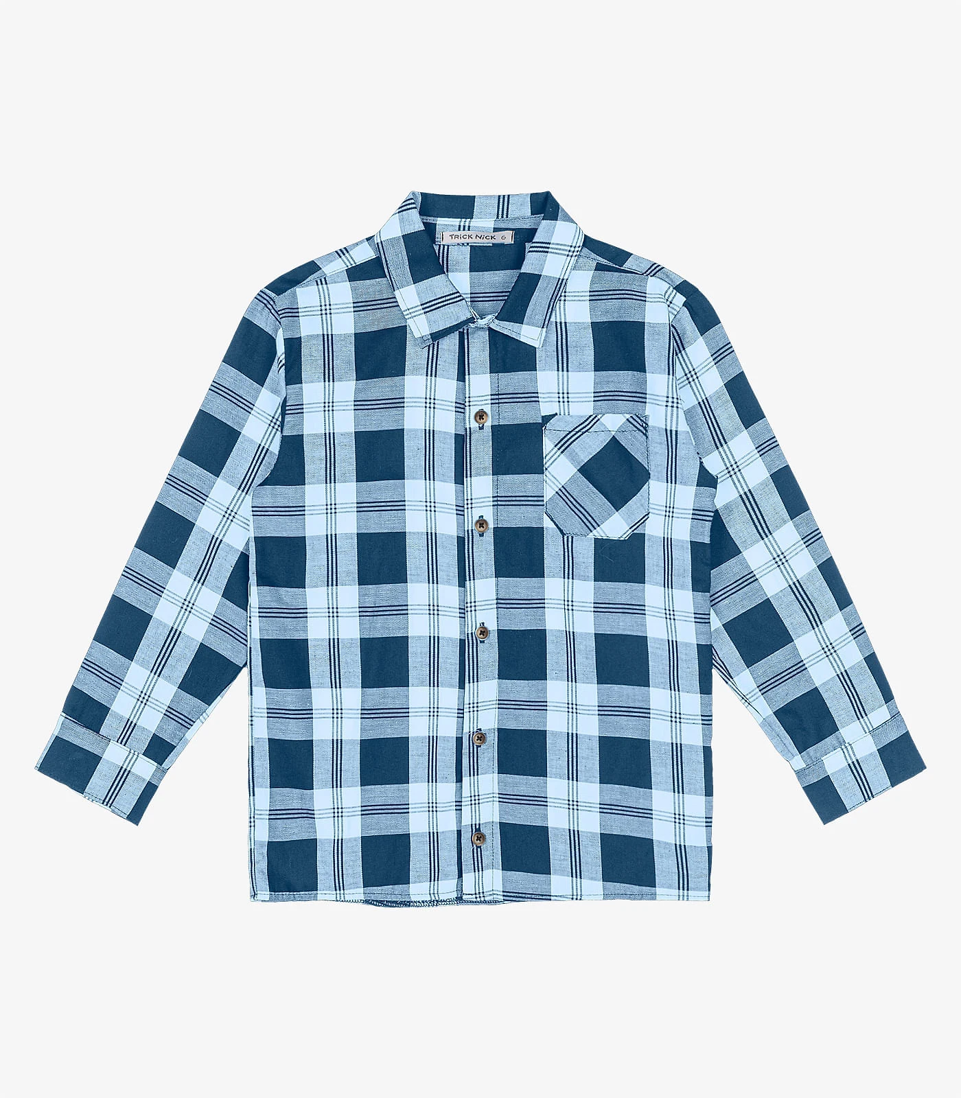 Camisa Infantil Manga Longa Trick Nick Azul