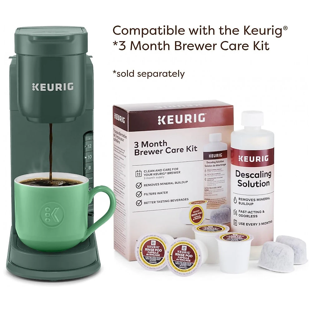 Cafeteira Keurig KExpress Single Serve KCup Pod, 3 Tamanhos de Preparo, Botão Strong, Reservatório Removível 42oz, Verde Evergreen