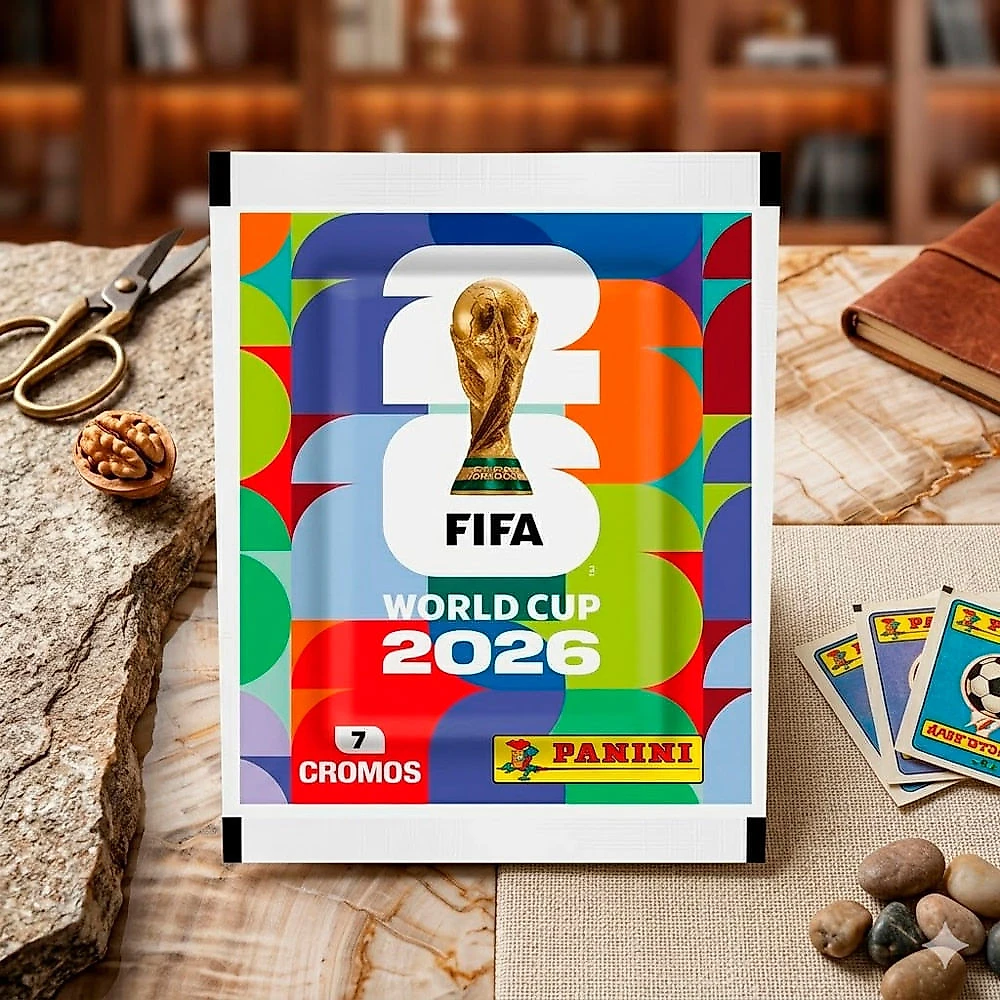 Miniatura Figurinhas Copa do Mundo FIFA World Cup 2026 Panini Envelope 7 Cromos