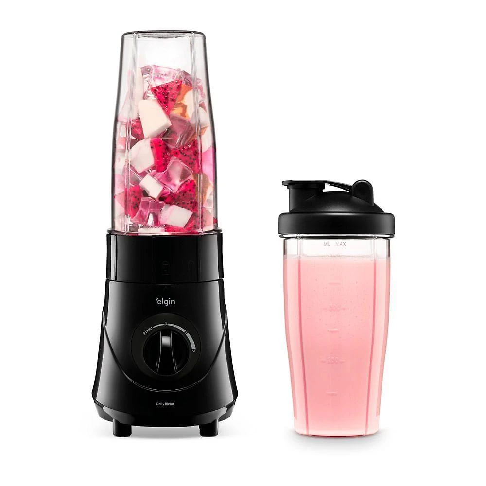Liquidificador Portátil Elgin Daily Blend 350W 2 Copos 750ML Preto 2 Velocidades 110V
