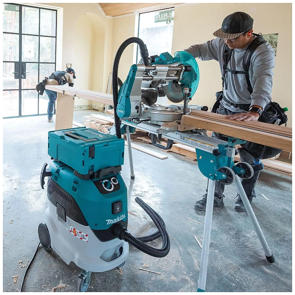 Aspirador e Extrator de Pó Profissional de 41,69L com Filtro HEPA para Molhado e Seco, 110V, Makita VC4210L, Azul