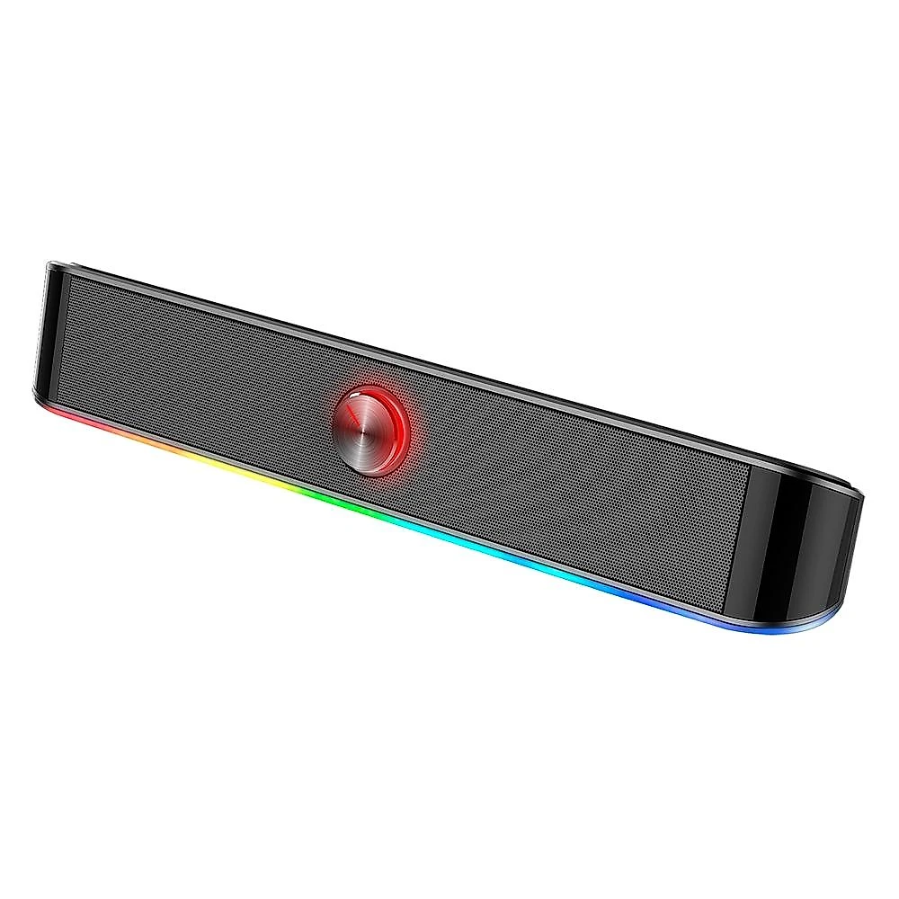 Soundbar Gamer Redragon Adiemus, 6W RMS, RGB, USB, 150Hz/20KHz, Botão Touch, Preto - GS560
