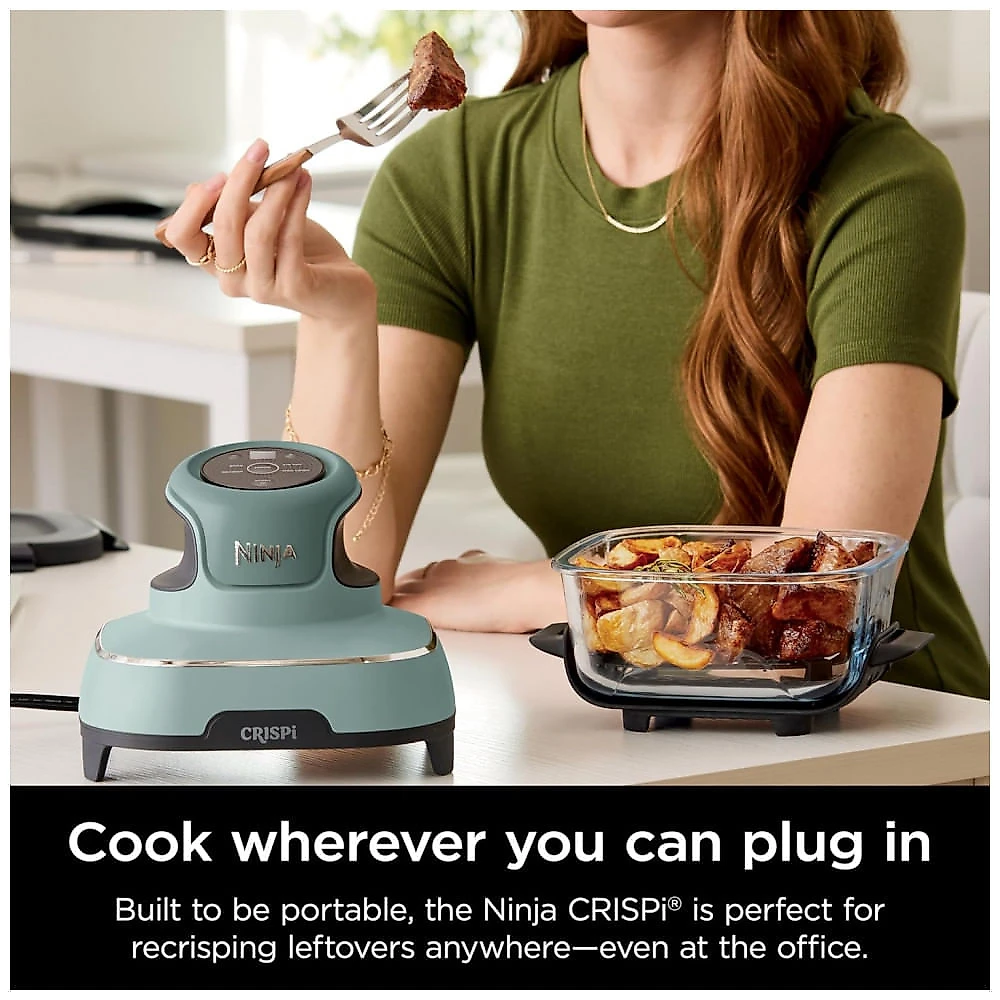 Ninja Crispi Air Fryer Fritadeira - Forno de Vidro Portátil, Compacto e Poderoso, 3,78 litros, 6 Copos, Contêineres de Vidro CleanCrisp