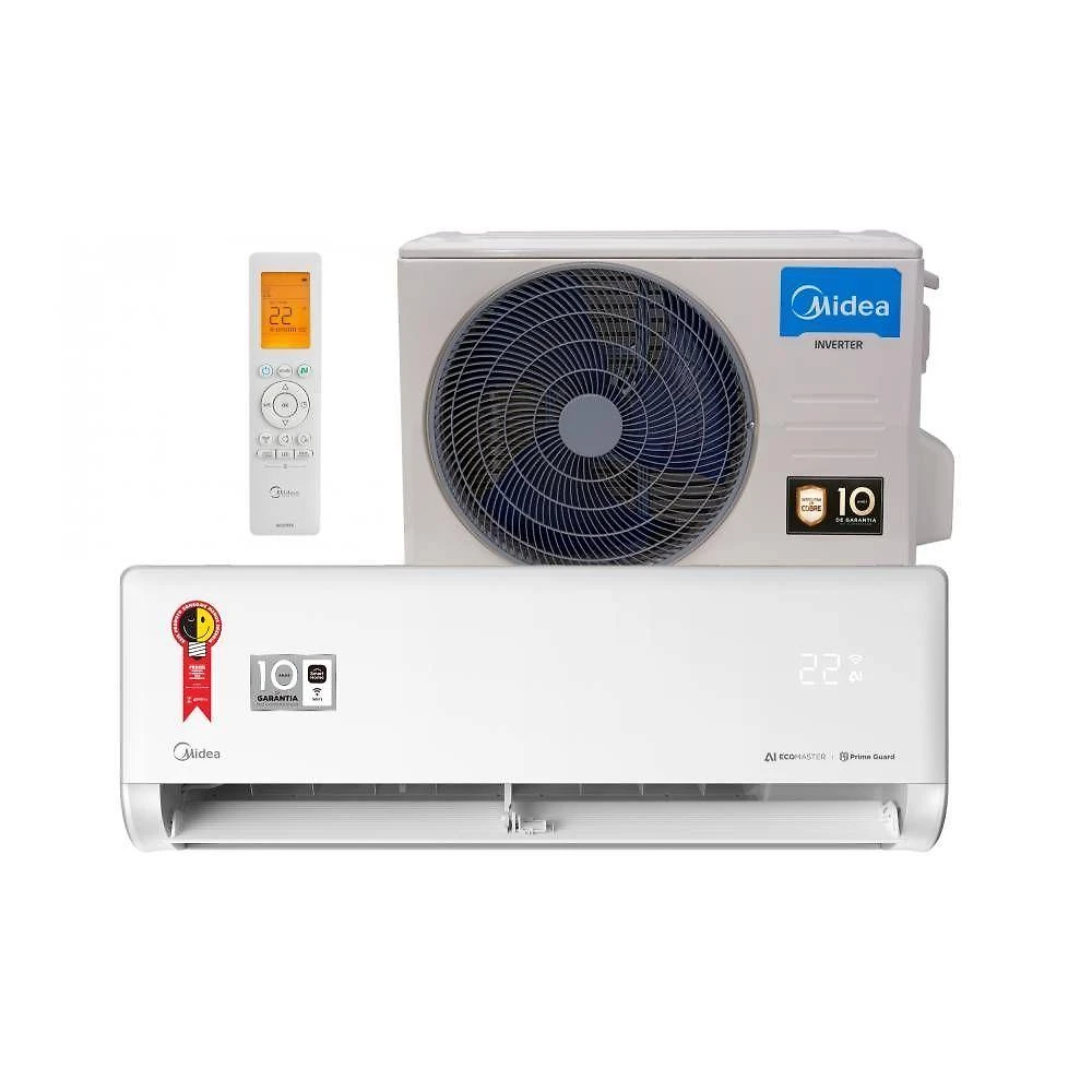 Ar condicionado split inverter midea ai ecomaster 12000 btus quente e frio 220v 38ezvqa12m5
