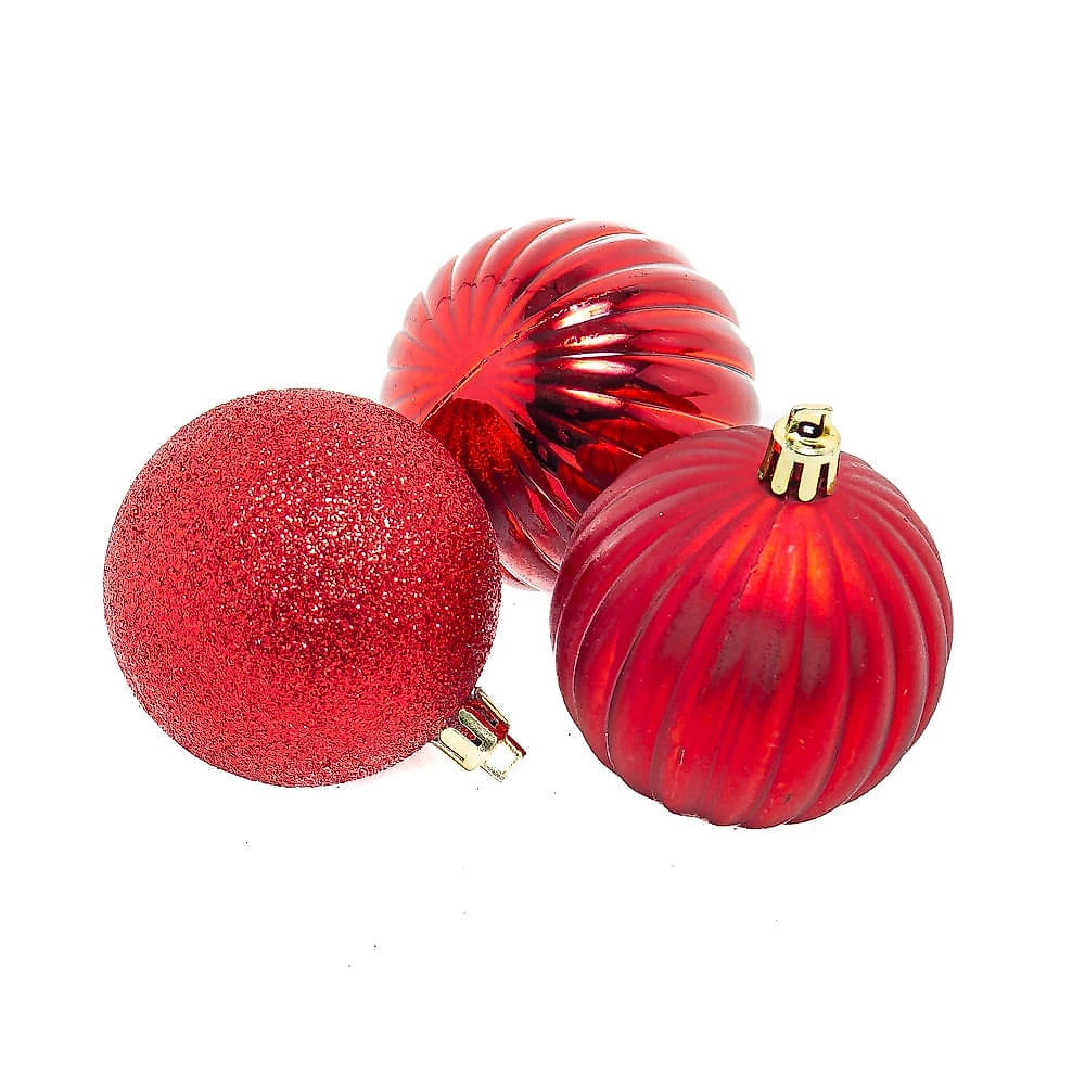Tubo Bola Natal Le 6cm com 12 Unidades Vermelho