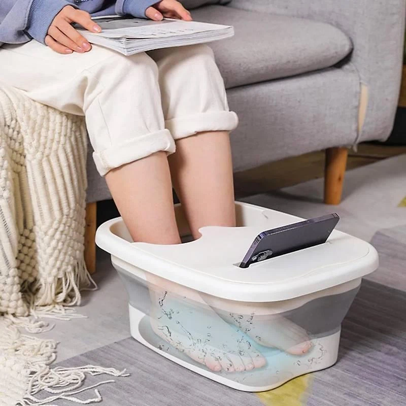 Balde Retrátil Escalda Pés 10 Litros Bacia Pedicure Massagem
