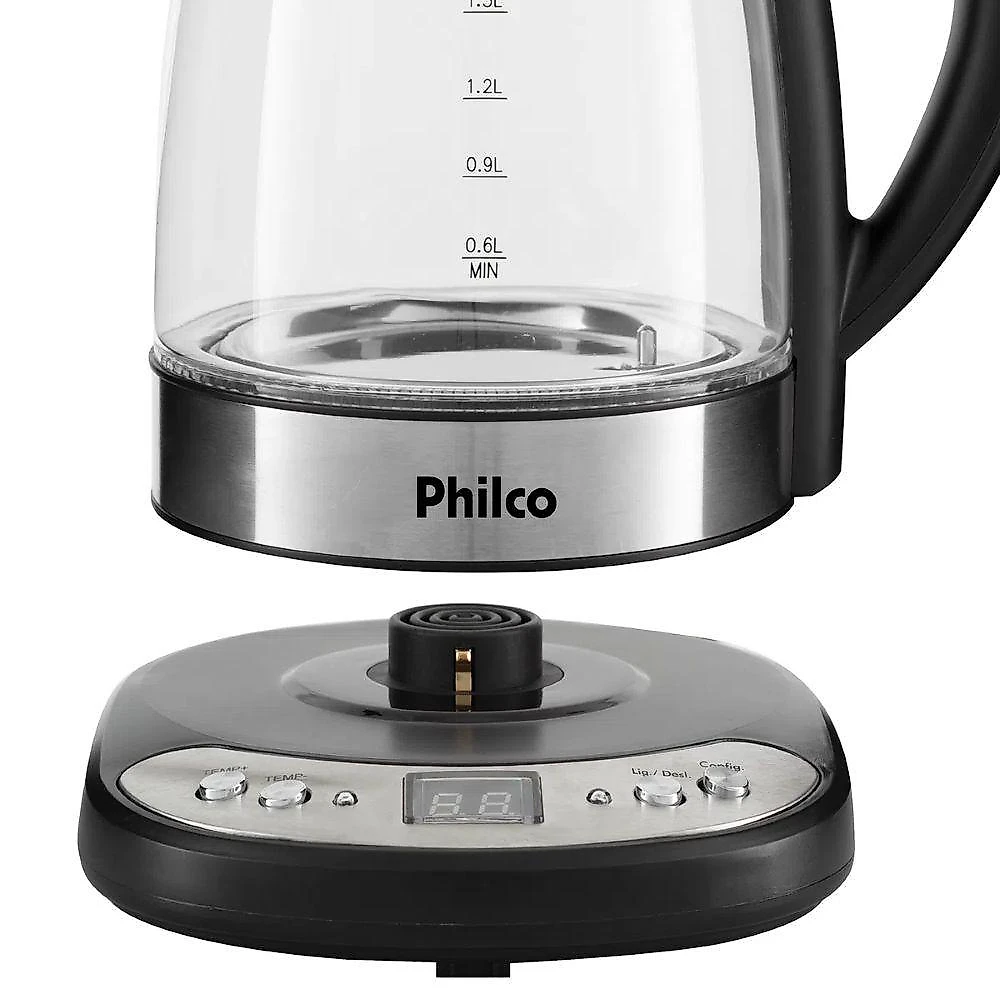 Chaleira Elétrica Digital Glass 1,7L PCHD Philco 110V