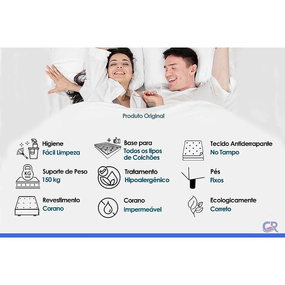 Cama Box com Colchão Solteiro Plenno Molas Ensacadas Branco Ortobom