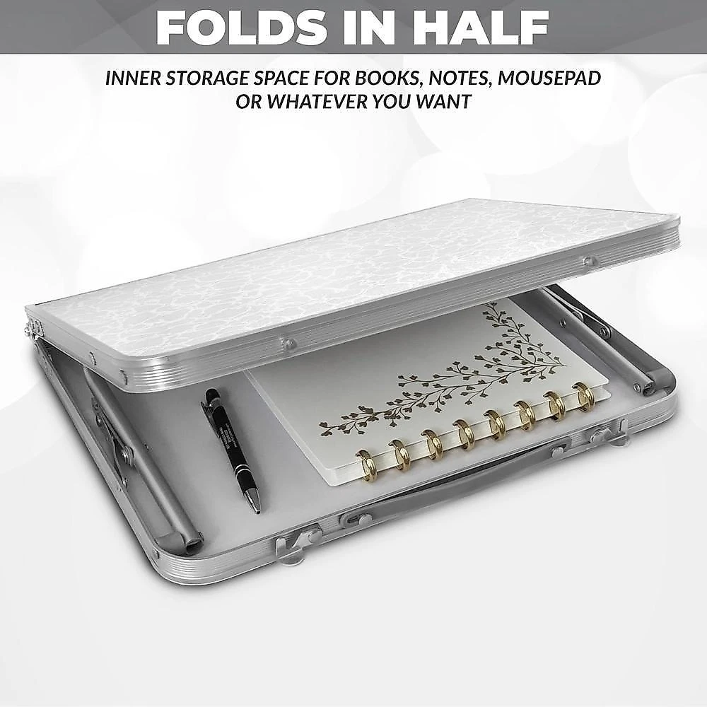 Mesa Dobravel Sofa Cama Notebook Aluminio Vira Maleta Portatil