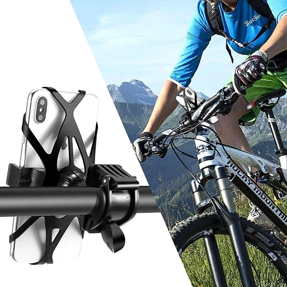 Suporte de Silicone Elástico para Smartphones - Preto